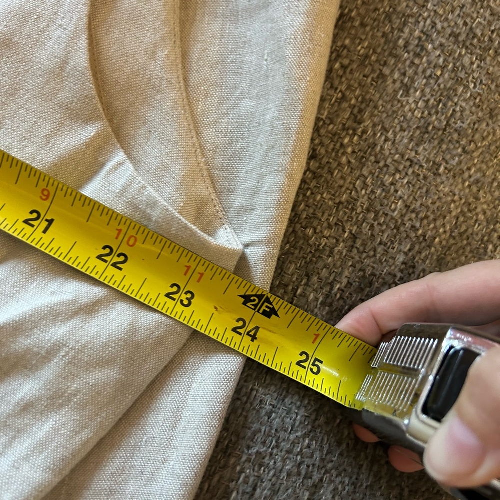 Lord & Taylor Linen Vest and Skirt Set in Light Beige - Picture 6 of 11